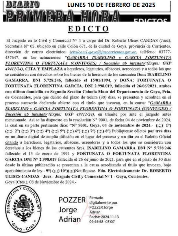 EDICTO DIA 3 ORTIZ