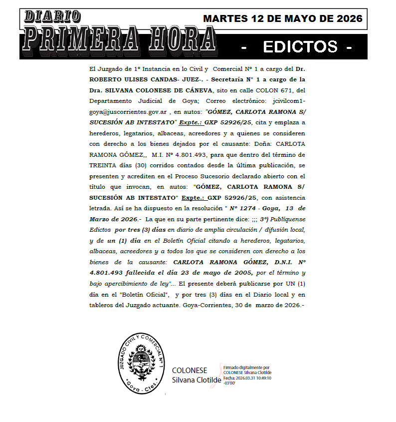 EDICTO ELCIRA DIA 2