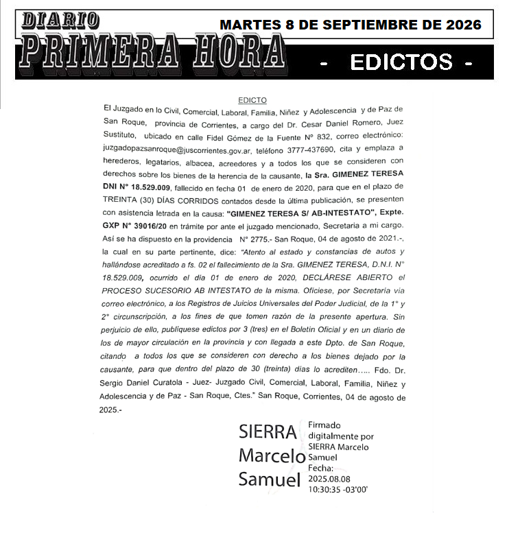 EDICTO GABALDO DIA 1