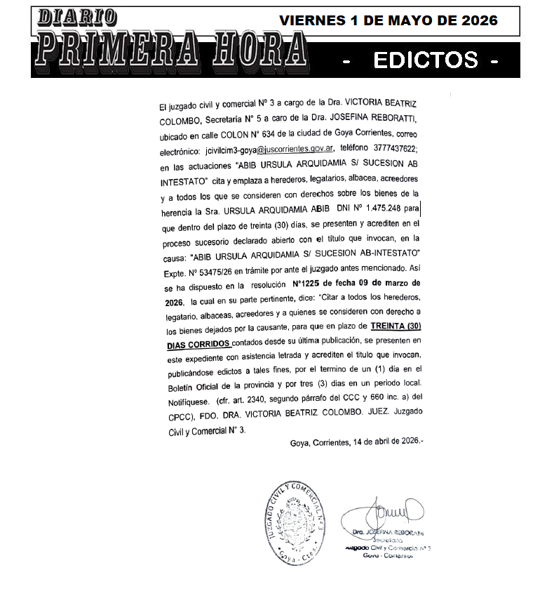 EDICTO GALARZA DIA 2
