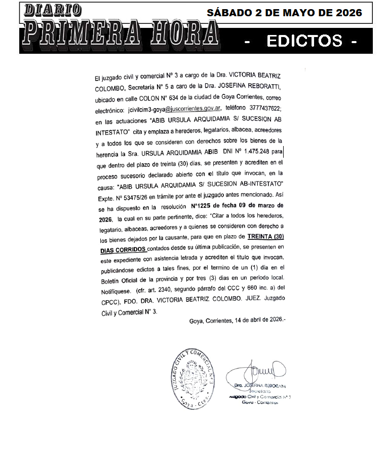 EDICTO GALARZA DIA 3