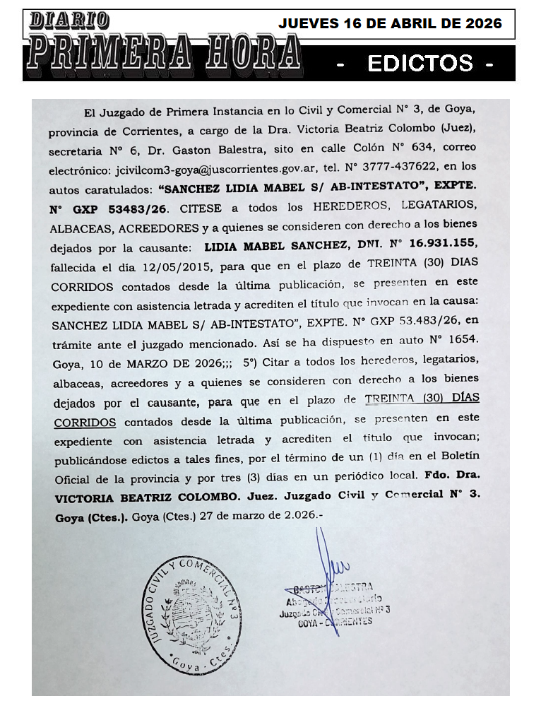 EDICTO GELAB DIA 2