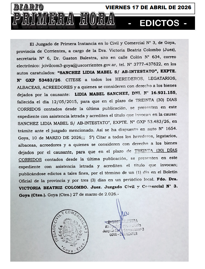 EDICTO GELAB DIA 3