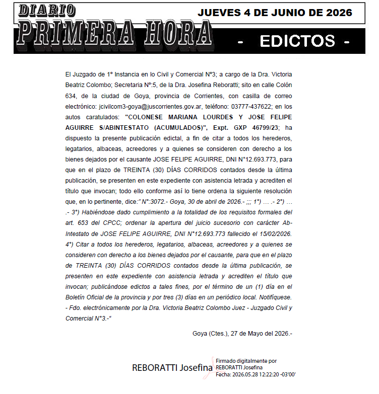 EDICTO IRRAZABAL DIA 3