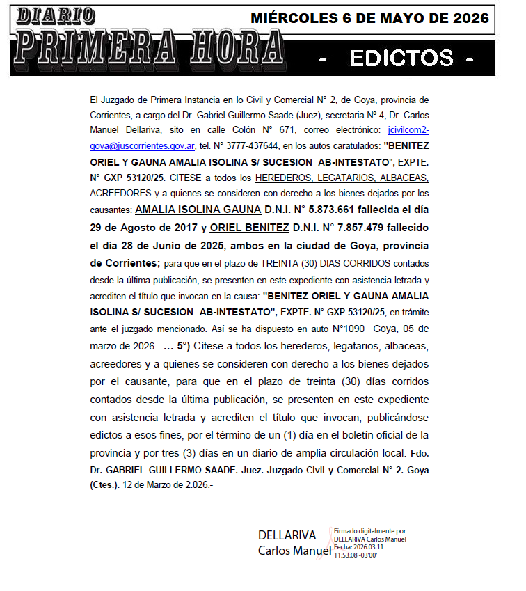 EDICTO LEZCANO DIA 1