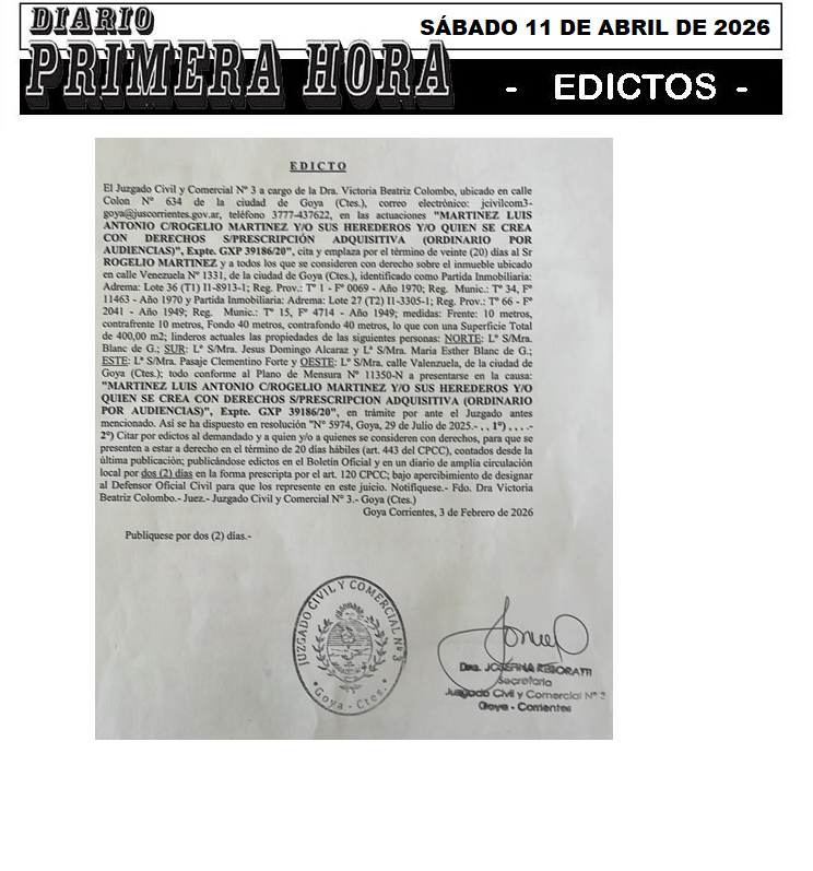 EDICTO MAIDANA DIA 1