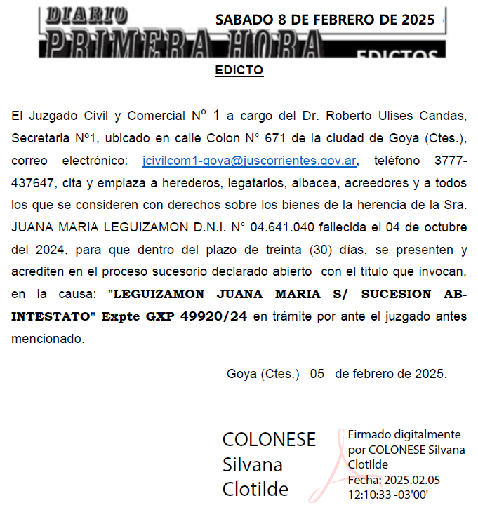 EDICTO NATALIA RODRIGUEZ DIA 2