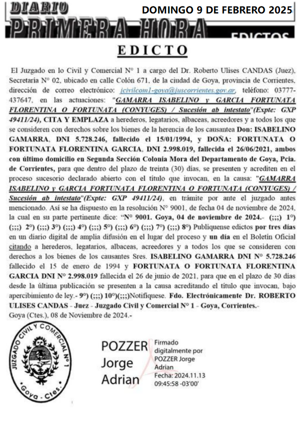 EDICTO ORTIZ DIA 2