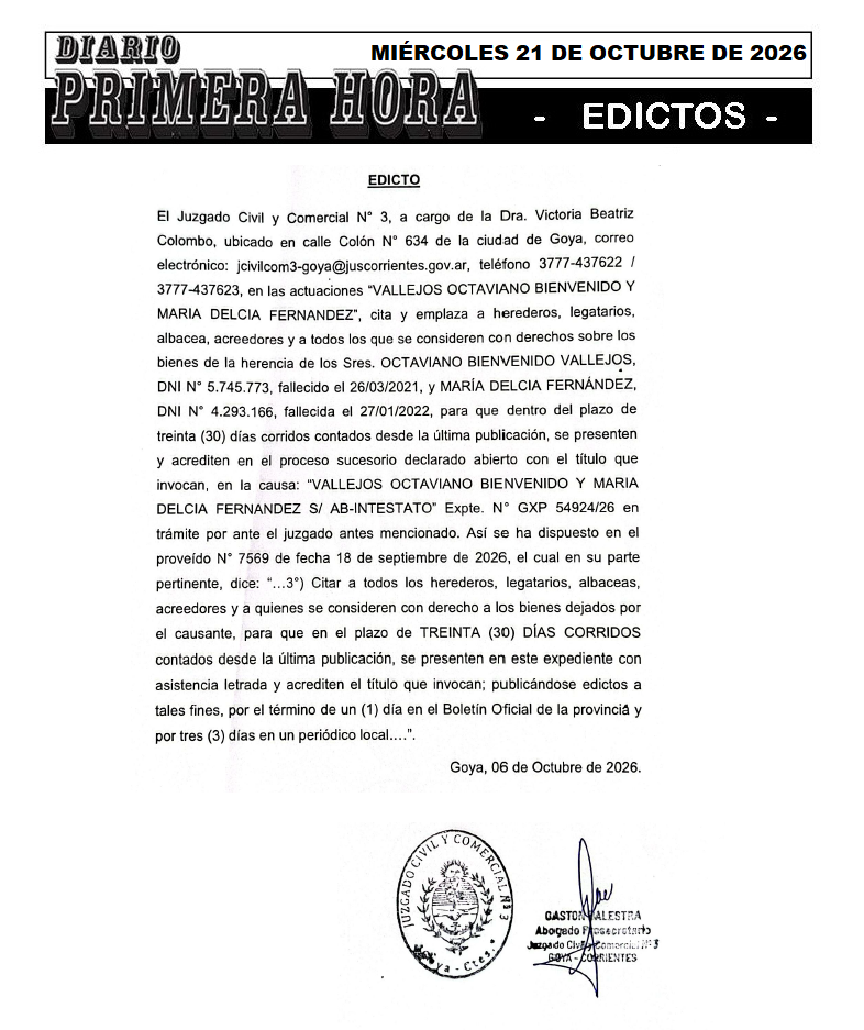 EDICTO PEÑA DIA 2