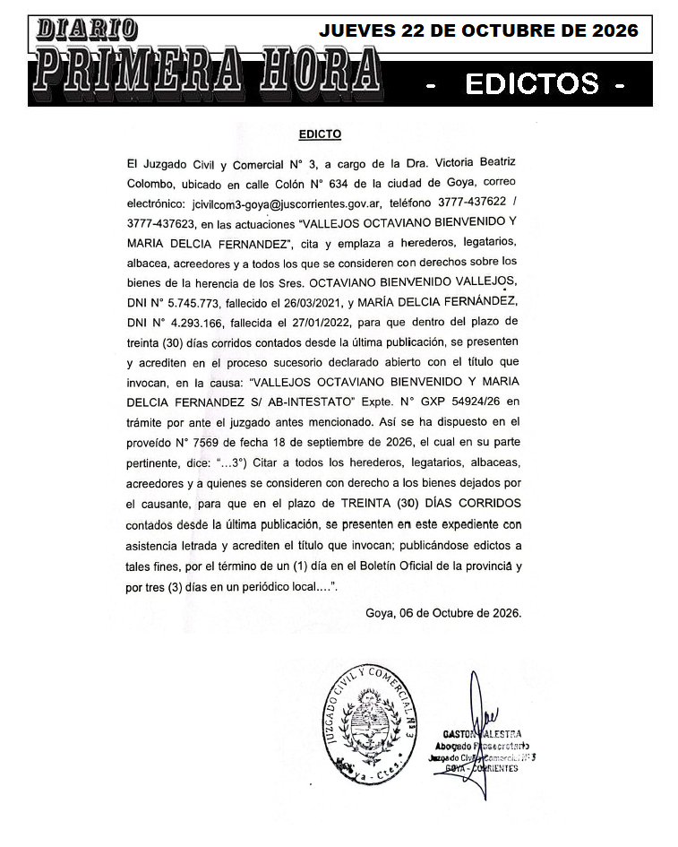 EDICTO PEÑA DIA 3