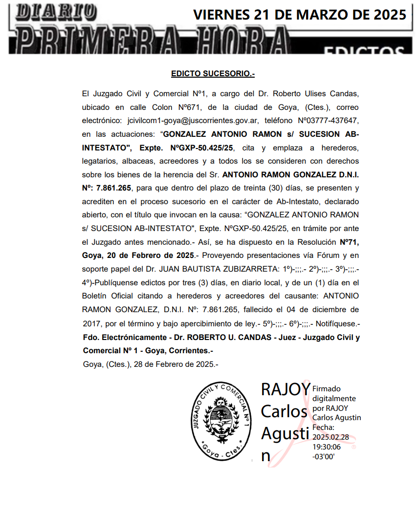 EDICTO RAJOY DIA 3