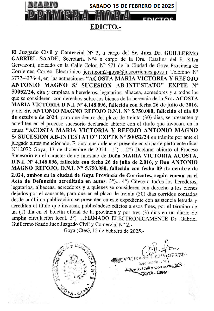 EDICTO RAMIREZ DIA 2