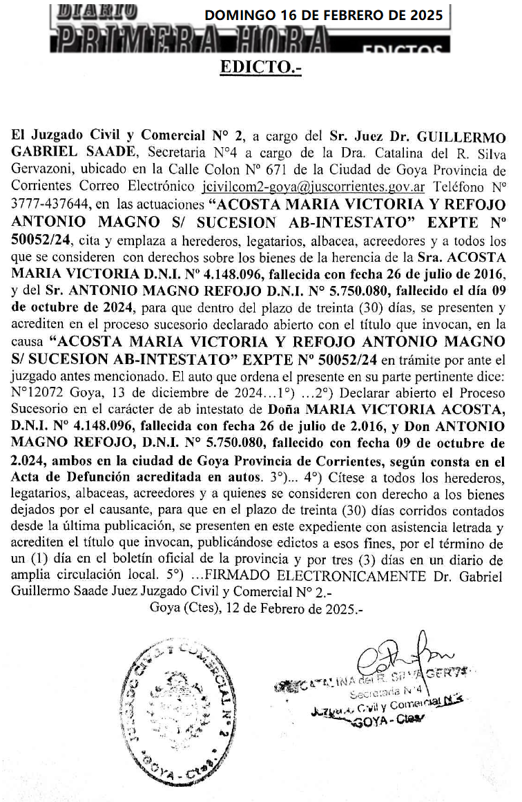 EDICTO RAMIREZ DIA 3
