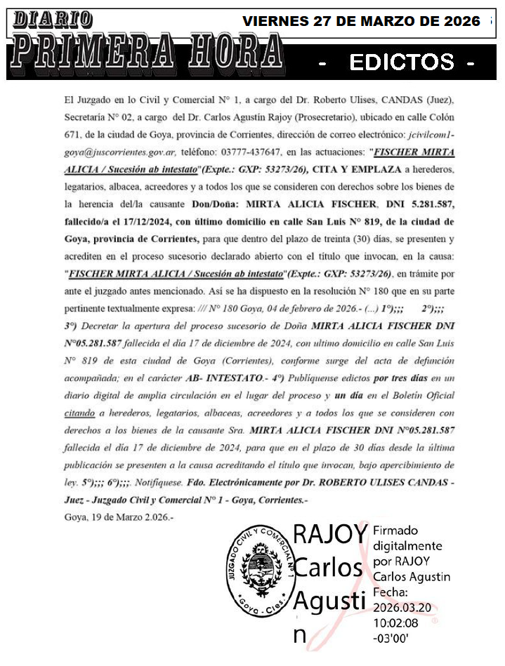 EDICTO ROBERTO ORTI DIA 2