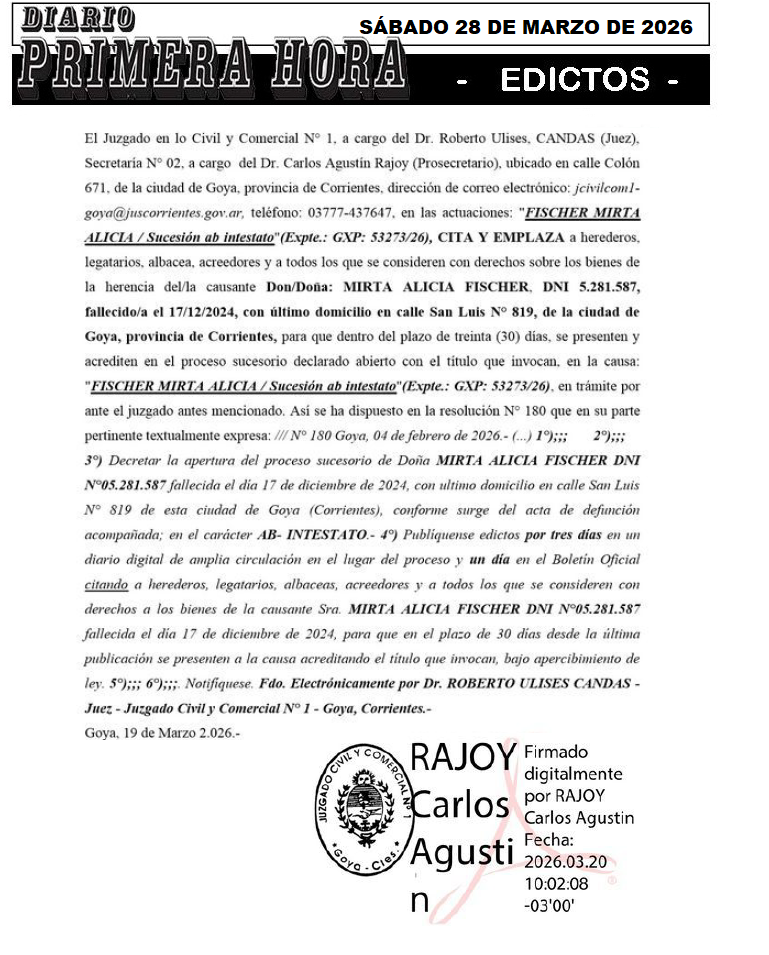 EDICTO ROBERT ORTI DIA 3