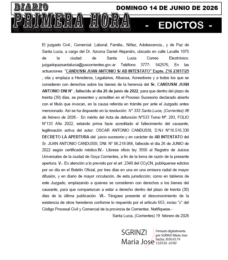 EDICTO ROMEROOS DIA 3