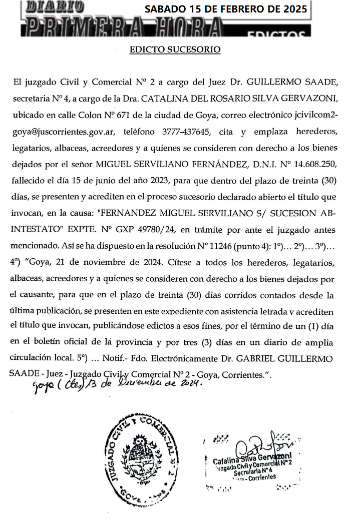 EDICTO SOLIS DIA 2