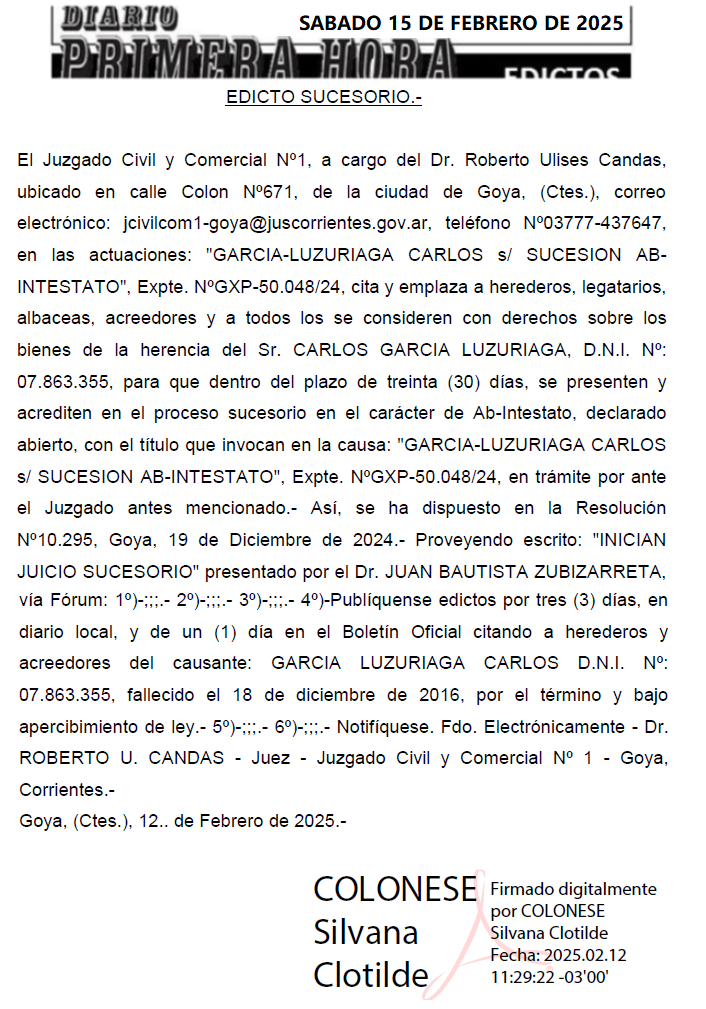 EDICTO SUBIZARRETA DIA 2