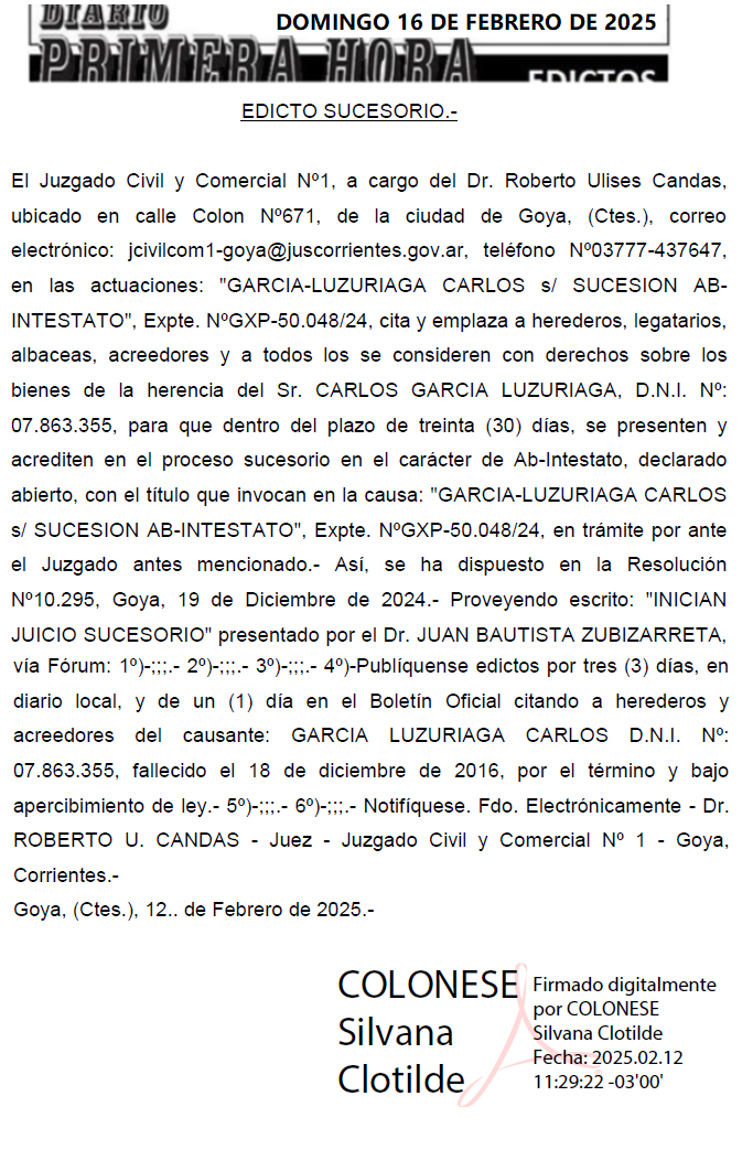 EDICTO SUBIZARRETA DIA 3