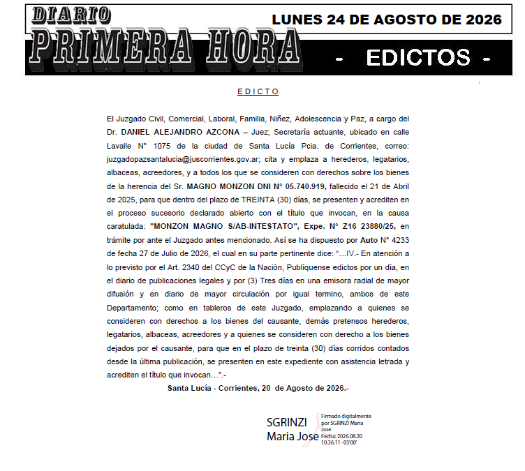 EDICTO VALLEJOS DIA 1