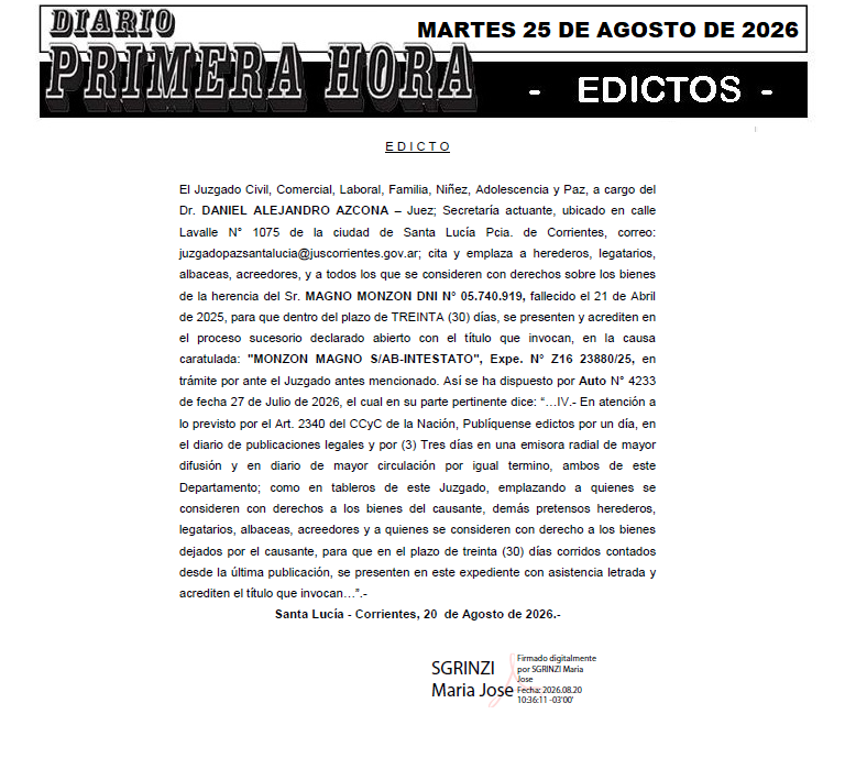 EDICTO VALLEJOS DIA 2