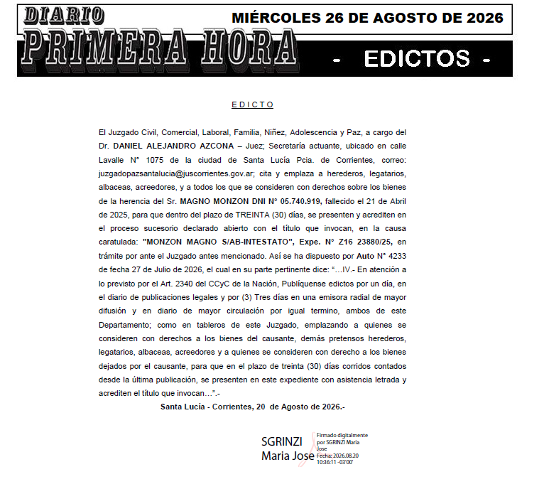 EDICTO VALLEJO DIA 3