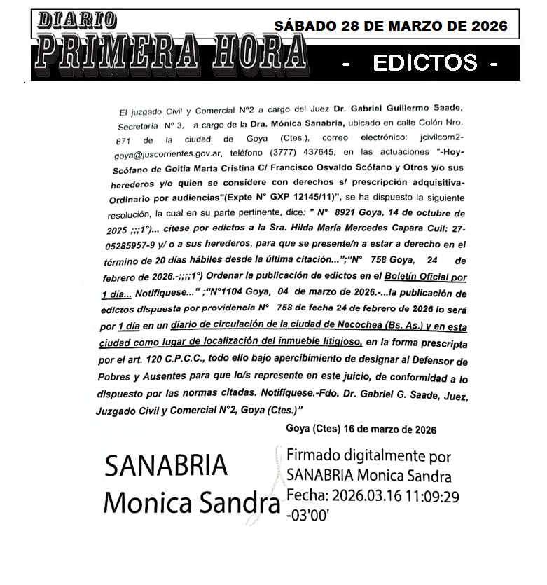 EDICTO VEROS PP DIA 3