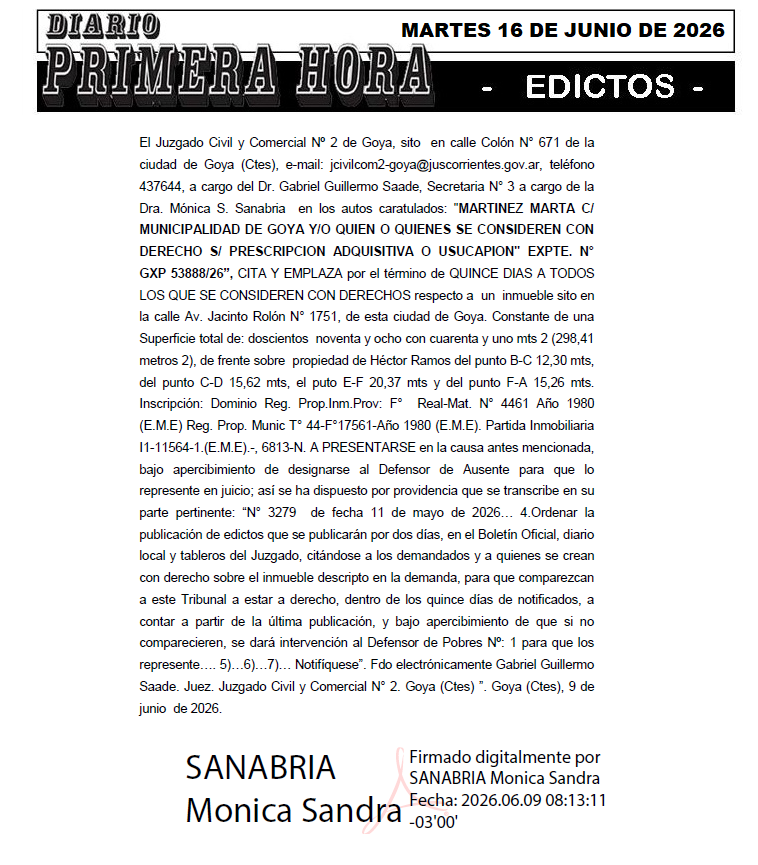 EDICTO VILLA DIA 3