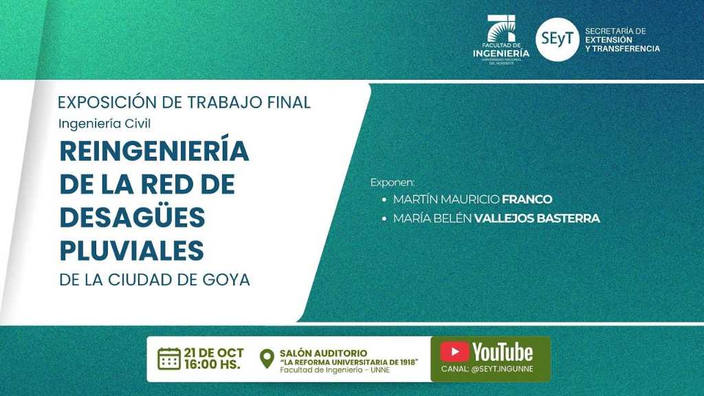 REINGENIERÍA DE LA RED DE DESAGÜES PLUVIALES DE LA CIUDAD DE GOYA