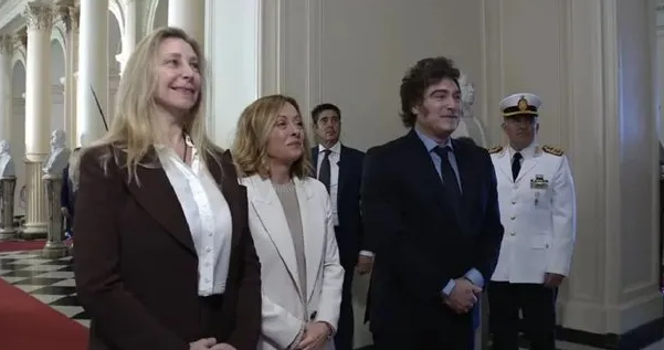 Javier Milei recibió a Giorgia Meloni en Casa Rosada