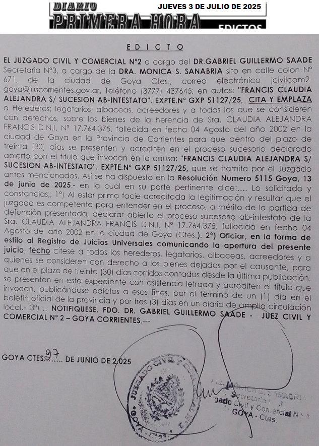 FRANCIS DIA 3