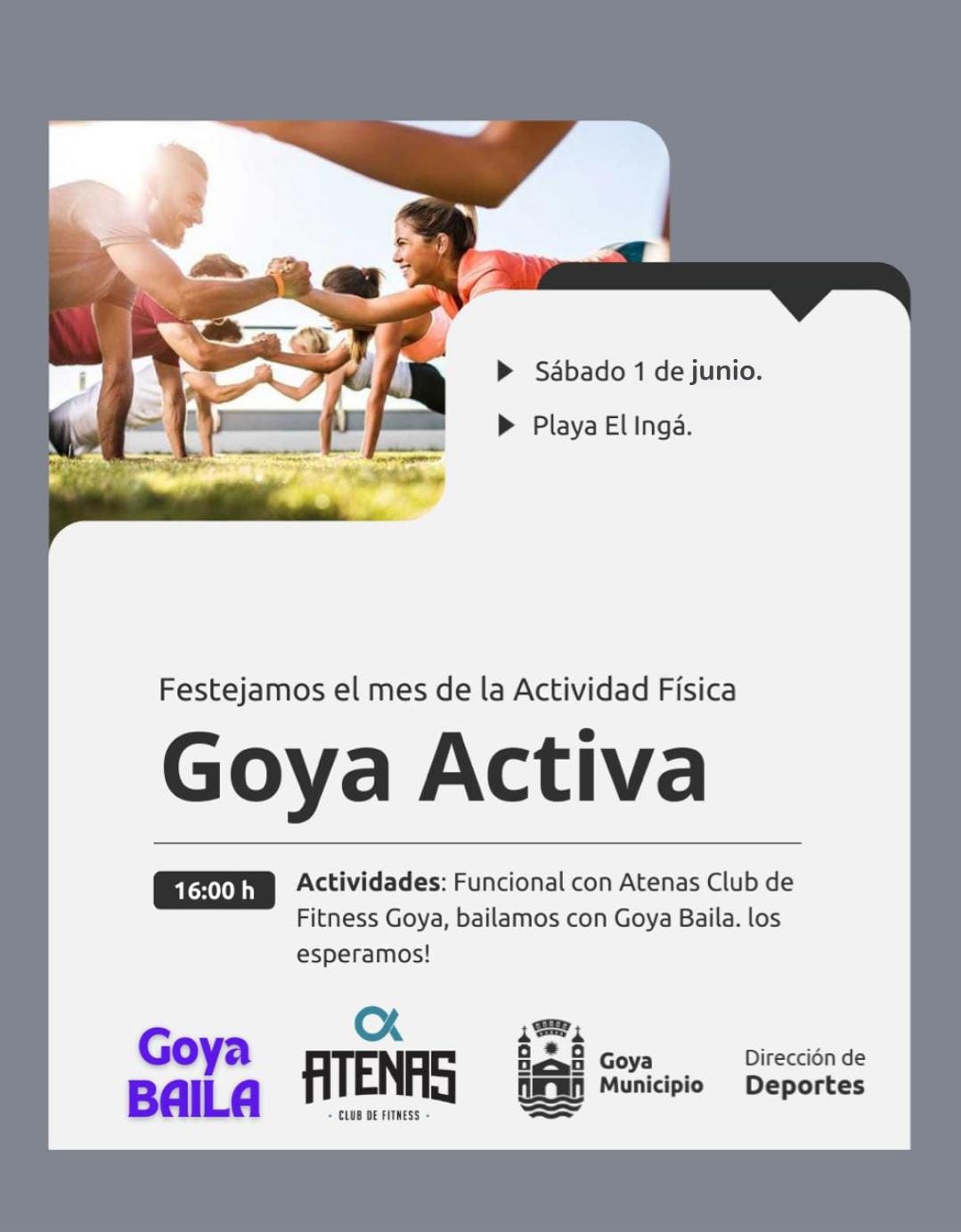  GOYA ACTIVA EN PLAYA “EL INGA”: UN ENCUENTRO PARA LA  SALUD Y ACTIVIDAD FÍSICA