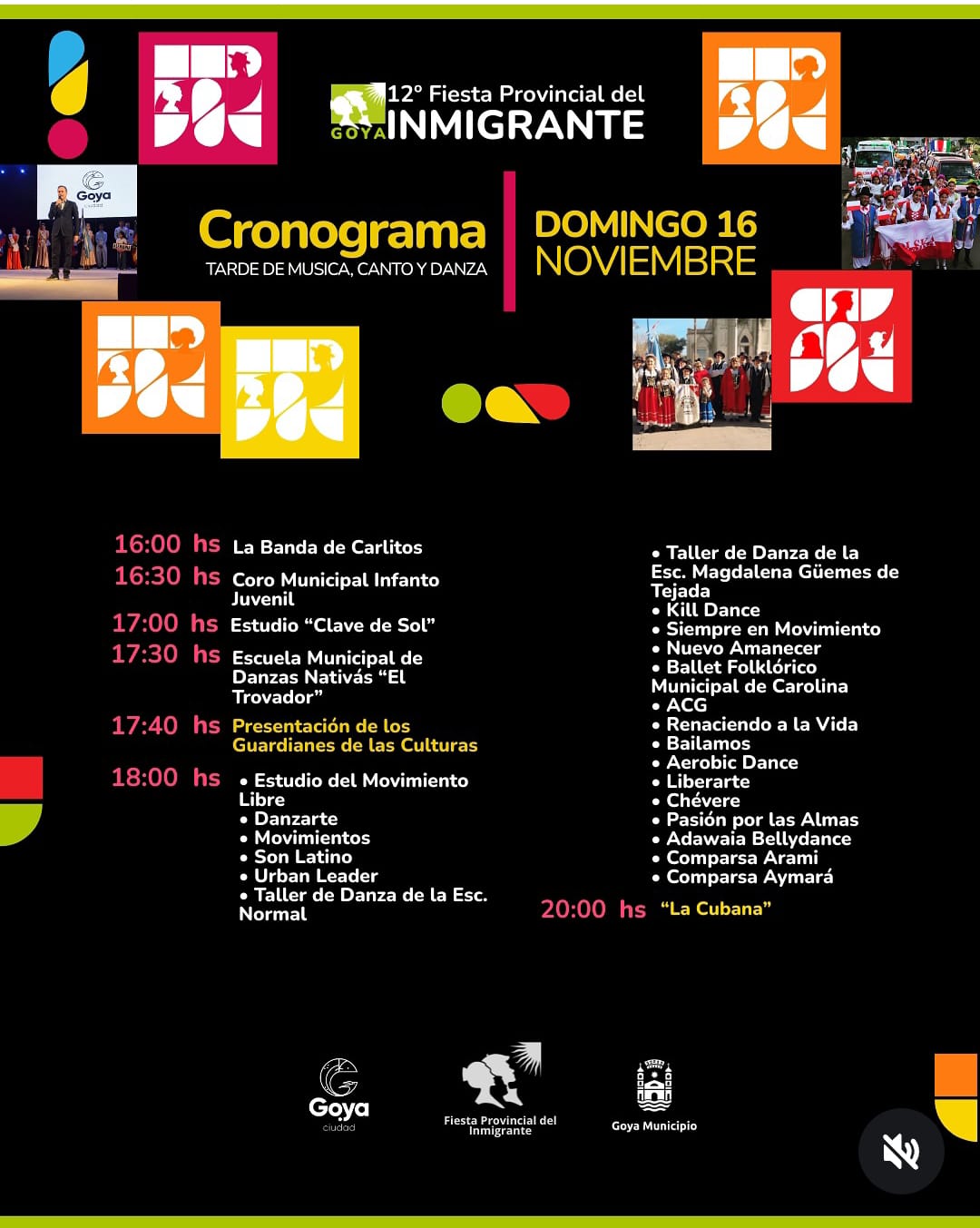 FIESTA PROVINCIAL DEL INMIGRANTE: TRES NOCHES DE MÚSICA, DANZA Y TRADICIONES EN EL MULTIESPACIO FERIAL COSTA SURUBÍ