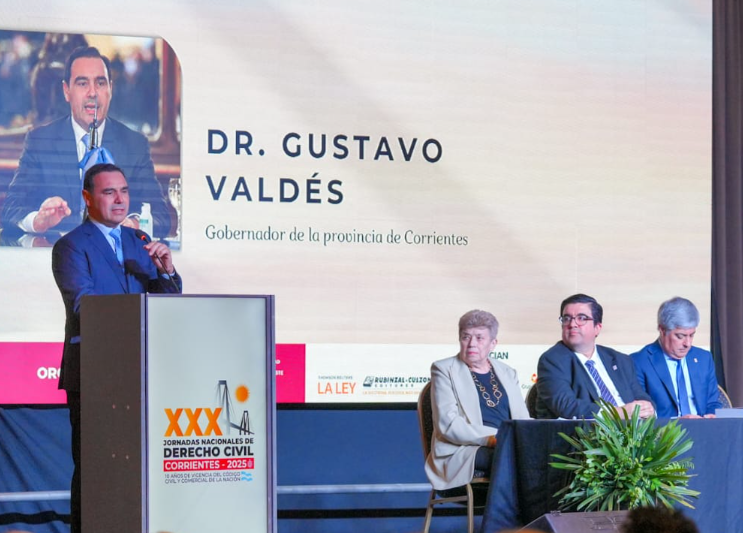 EL GOBERNADOR VALDÉS, EN LA APERTURA DE LAS XXX JORNADAS NACIONALES DE DERECHO CIVIL