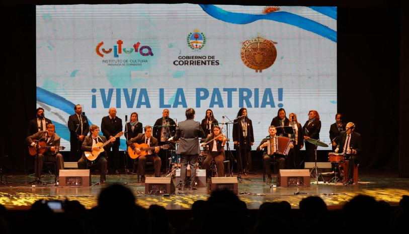 EL GOBERNADOR VALDÉS ABRIÓ LOS FESTEJOS DEL 25 DE MAYO CON UNA GALA PATRIÓTICA EN EL TEATRO VERA