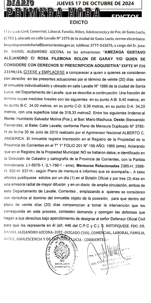 JUEVES 17 DE OCTUBRE DE 2024 Dia 2 nery pinat 2