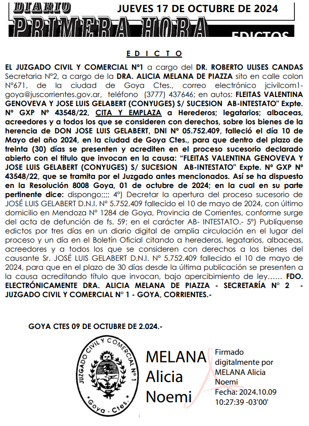 JUEVES 17 DE OCTUBRE DE 2024 Dia 3 gamarra 2