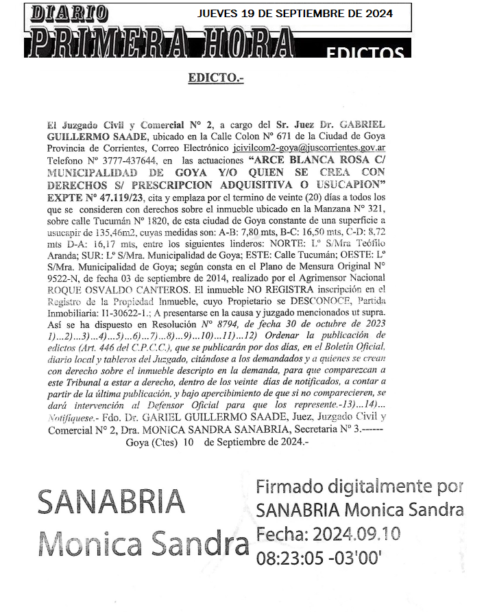 JUEVES 19 DE SEPTIEMBRE DE 2024 Dia 3 JORGE CARDOZO