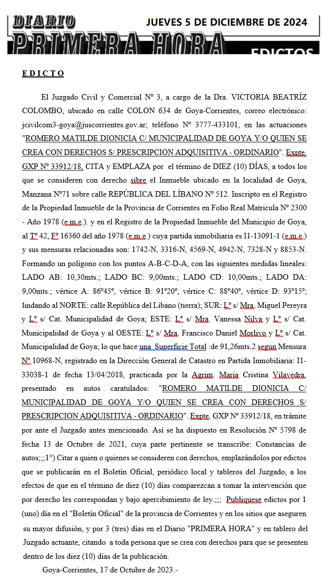 JUEVES 5 DE DICIEMBRE DE 2024 DIA 1 ELCIRA