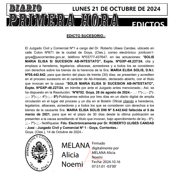 LUNES 21 DE OCTUBRE DE 2024 Dia 1 zubizarreta