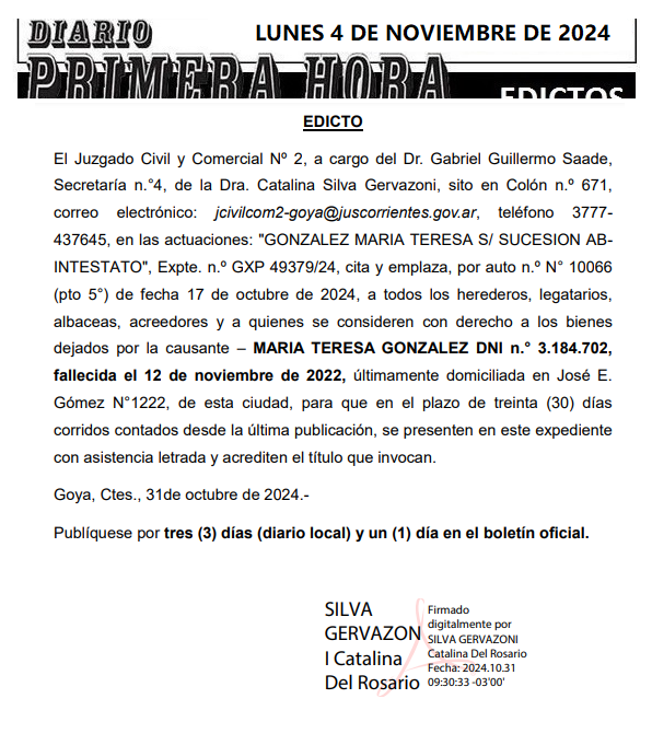 LUNES 4 DE NOVIEMBRE DE 2024 Dia 3 RAJOY