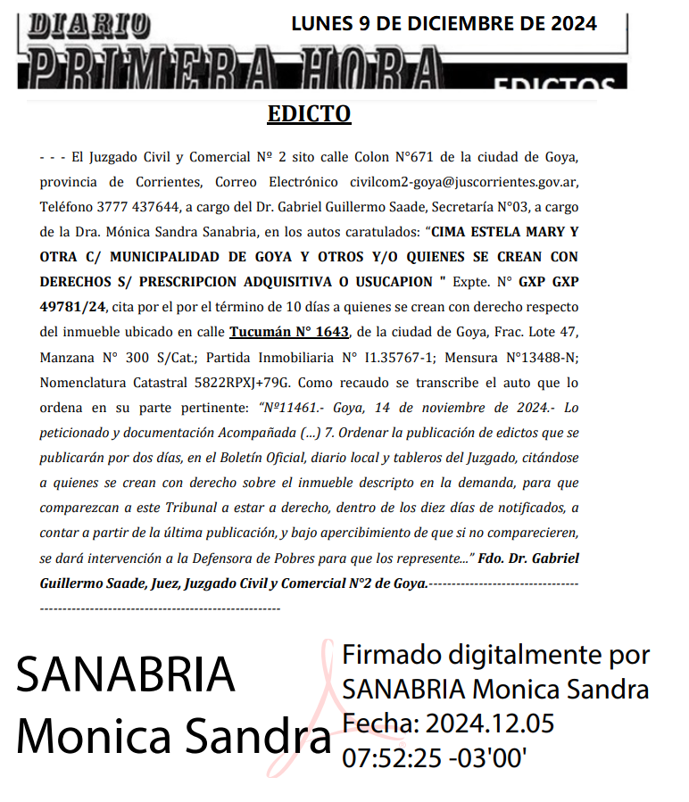 LUNES 9 DE DICIEMBRE DE 2024 DIA 1 FERNANDO ESCOBAR