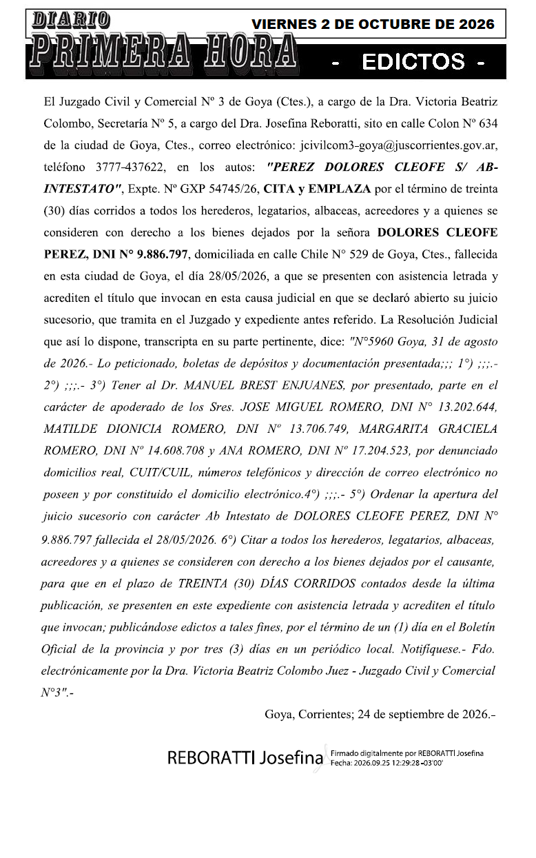 MANUEL BRES EDICTO DIA 1