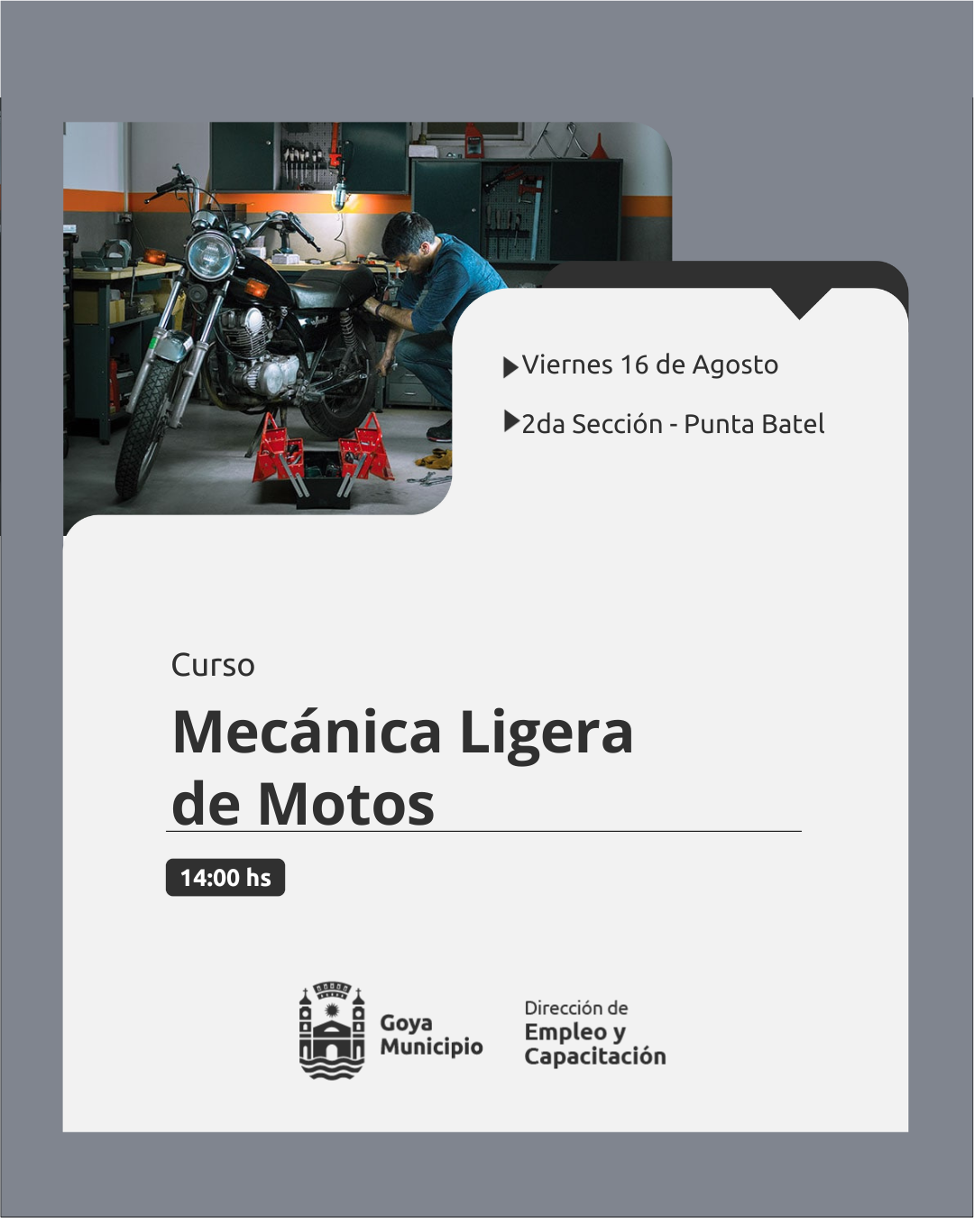 ABIERTA LA INSCRIPCIÓN AL CURSO DE MECÁNICA LIGERA DE MOTOS