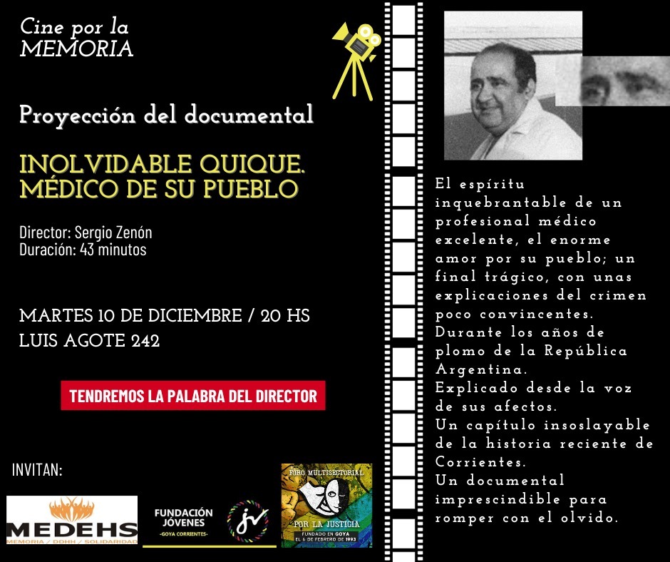 PROYECCIÓN DE DOCUMENTAL SOBRE CRÍMENES DE LA DICTADURA EN GOYA