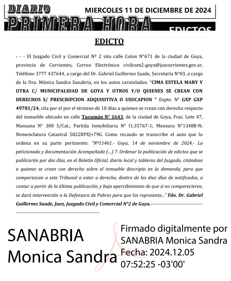 MIERCOLES 11 DE DICIEMBRE DE 2024 DIA 3 ESCOBAR