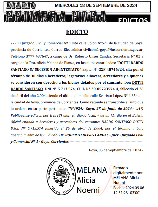 MIERCOLES 18 DE SEPTIEMBRE DE 2024 Dia 2 FERNANDO ESCOBAR