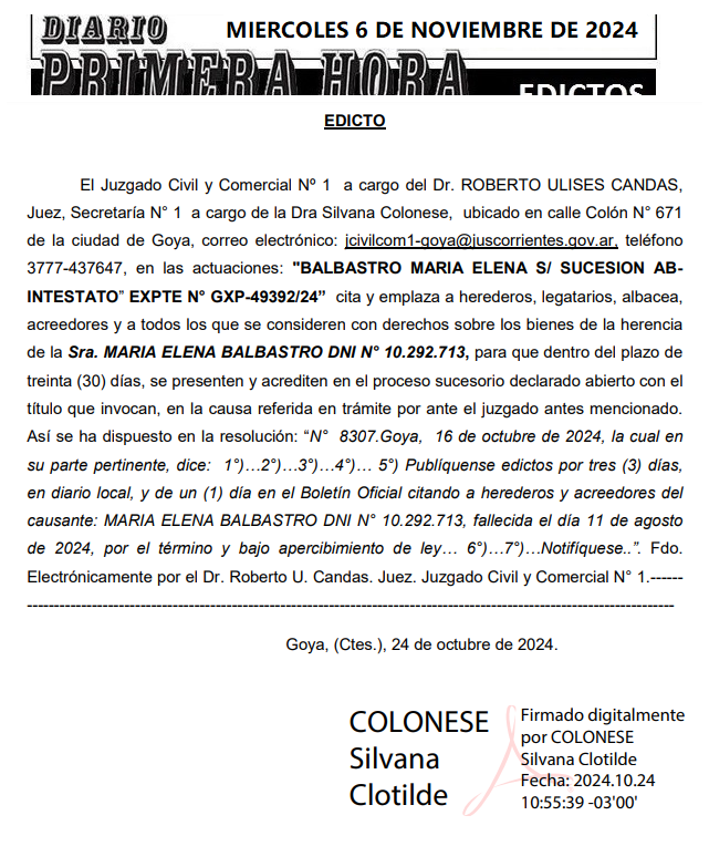 MIERCOLES 6 DE NOVIEMBRE DE 2024 DIA 1 VILLA