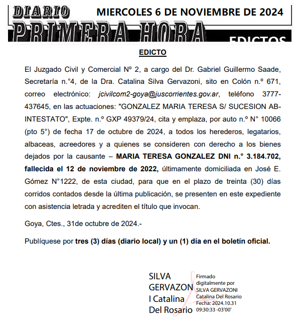 MIERCOLES 6 DE NOVIEMBRE DE 2024 DIA 3 RAJOY