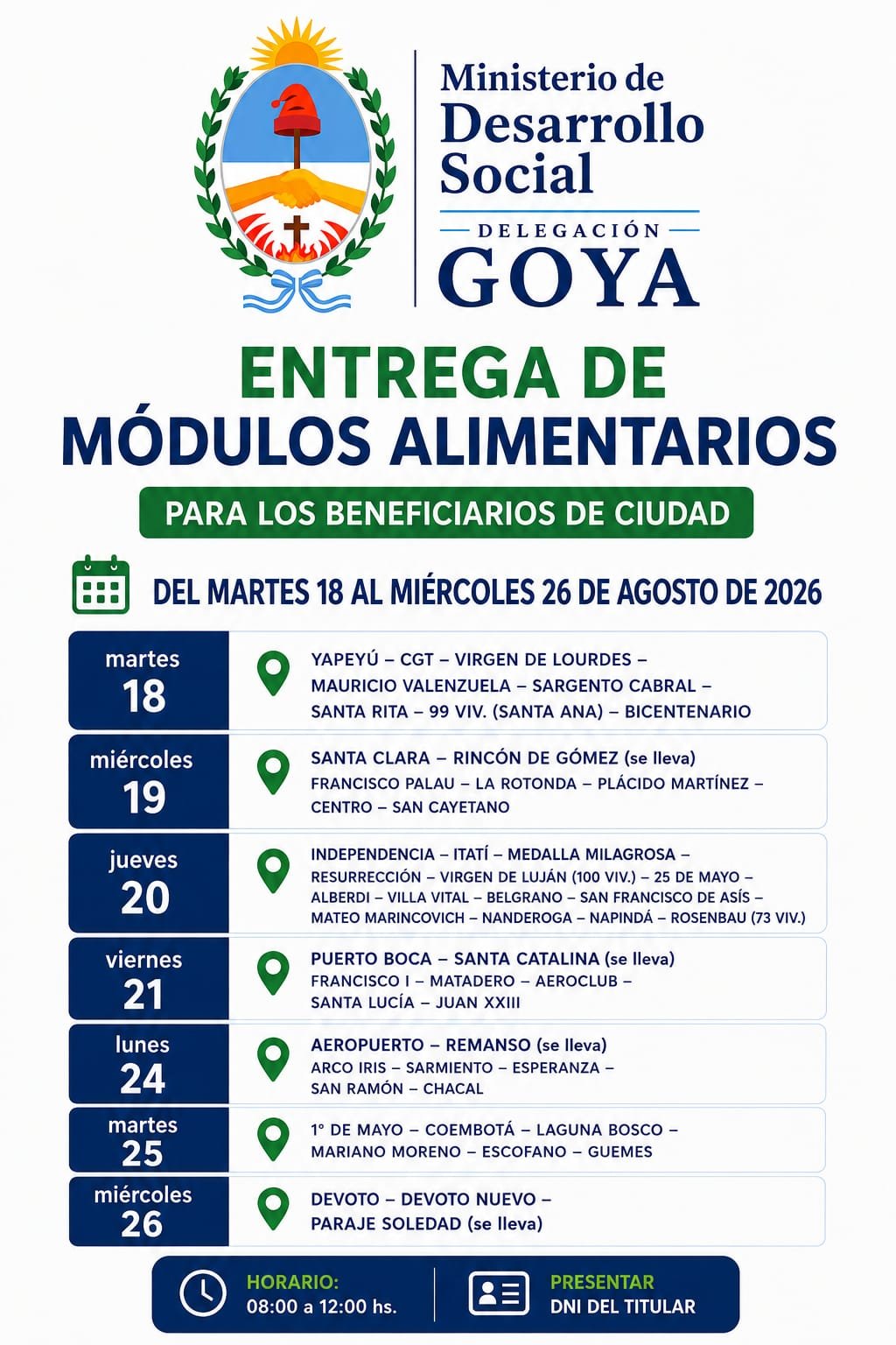 Modulos Alimentarios Cronograma agosto flyr